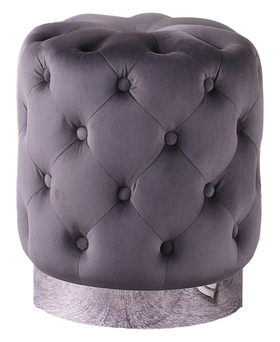 Best Master Furniture Jacobson Tufted Accent Ottoman In Gray