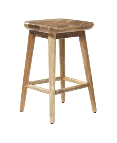 Rosemary Lane Wood Contemporary Stool In Brown