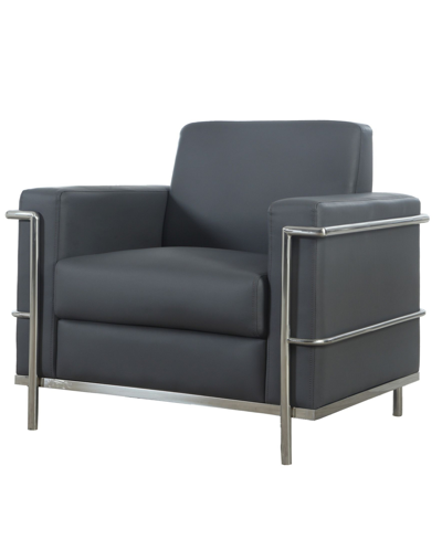 Best Master Furniture Sherry Modern Accent Chair In Dark Gray