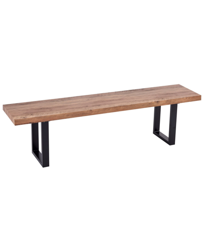 Best Master Furniture Bazely Industrial Chic Dining Bench In Brown