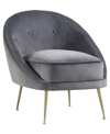 BEST MASTER FURNITURE OLIVIA VELOUR WITH LEGS ACCENT CHAIR