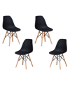 BEST MASTER FURNITURE MICKEY MODERN DINING CHAIRS, SET OF 4