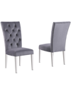 BEST MASTER FURNITURE LAYLA MODERN UPHOLSTERED SIDE CHAIRS, SET OF 2