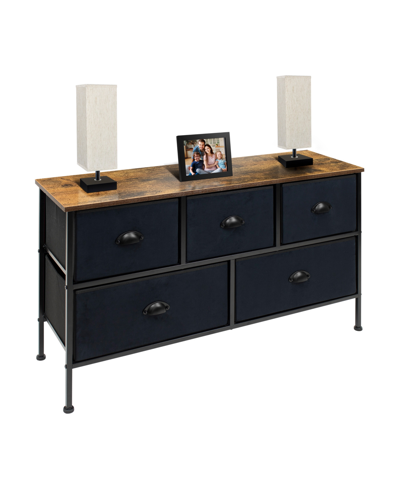 Sorbus 5 Drawer Storage Cube Dresser In Black