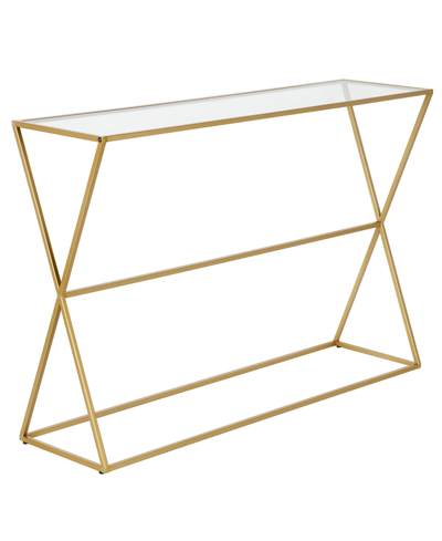 Hudson & Canal Sabrina Console Table, 45" X 12" In Brass