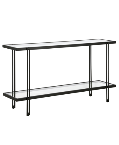 Hudson & Canal Hera Mirrored Console Table In Black