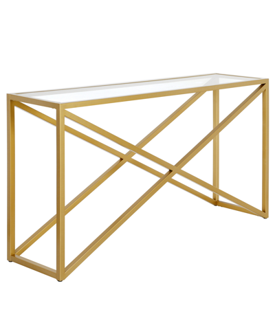 Hudson & Canal Calix 55" Console Table In Brass