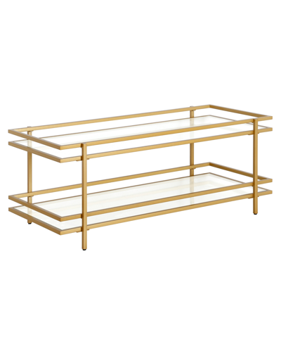 Hudson & Canal Robillard Coffee Table, 45" X 20" In Brass