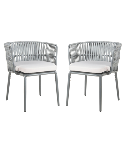 Safavieh Kiyan Outdoor Rope Chair In Grey