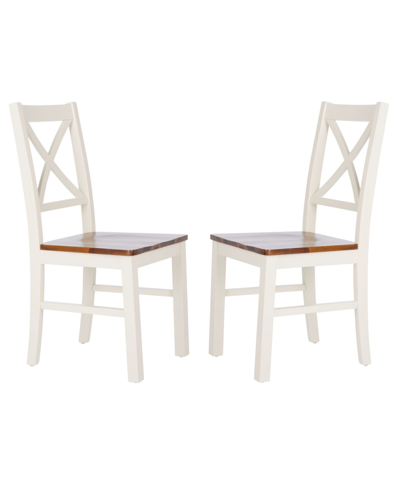 Safavieh Akash Dining Chair, Set Of 2 In White