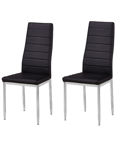 Best Master Furniture Chapman Modern Living Side Chairs, Set Of 2 In Black