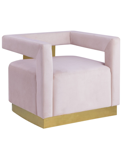 Best Master Furniture Connor Upholstered Accent Chair In Pink
