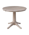 International Concepts 36" Round Top Pedestal Table With 12" Leaf