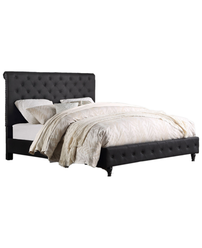 Best Master Furniture Ashley Modern Tufted With Nailhead Trim Bed, King In Black