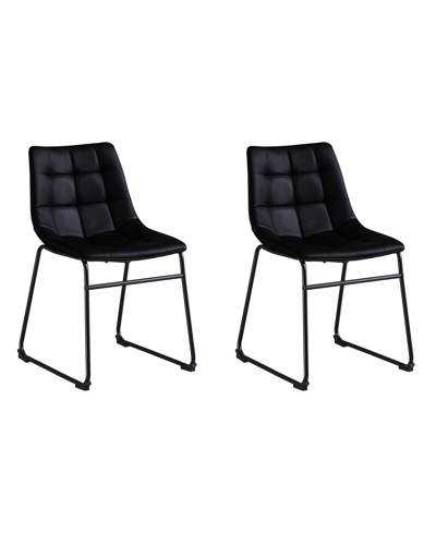 Best Master Furniture Modern Dining Side Chairs, Set Of 2 In Black