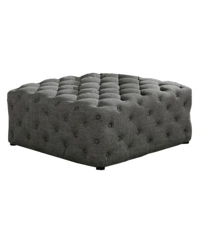 Best Master Furniture Kelly Modern Square Ottoman In Gray