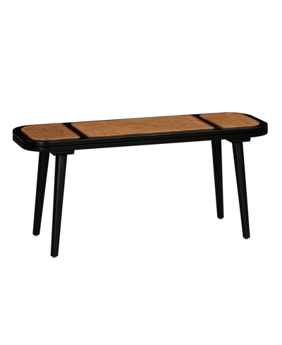 Tov Furniture Emilia Cane Bench In Black