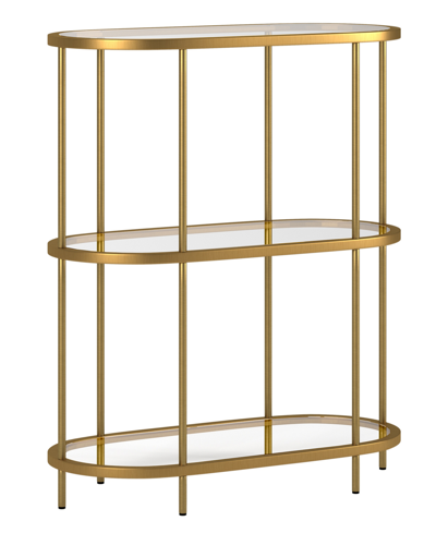 Hudson & Canal Leif 30" Wide Bookcase In Brass