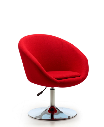 Manhattan Comfort Hopper Swivel Adjustable Height Chair In Red