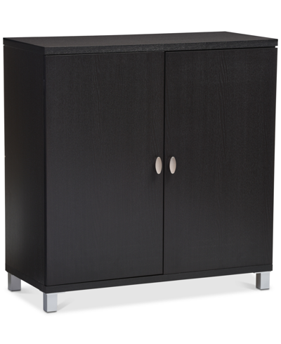 Furniture Evemy Storage Sideboard Cabinet In Dark Brown