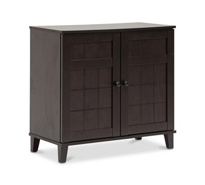 Furniture Waiola Short Shoe Cabinet In Dark Brown