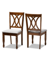 Baxton Studio Augustine Modern And Contemporary Fabric Upholstered 2 Piece Dining Chair Set Set