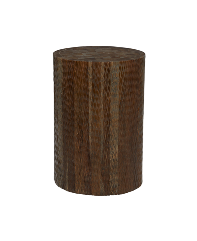 Rosemary Lane Teak Wood Contemporary Stool In Brown