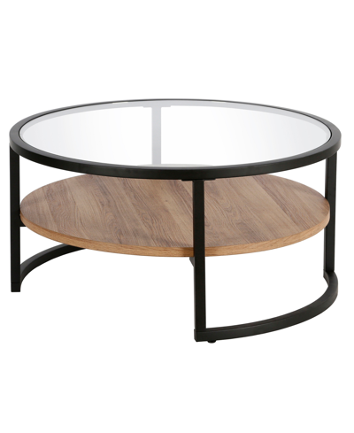 Hudson & Canal Winston 34.75" Round Coffee Table In Blackened Bronze
