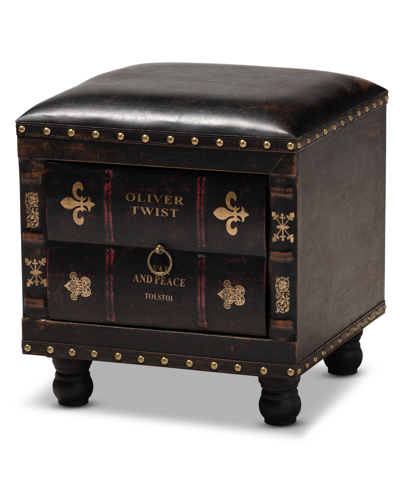 Furniture Charlier Ottoman In Dark Brown