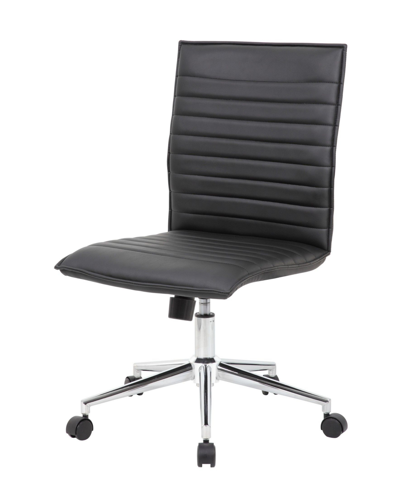 Boss Office Products Armless Hospitality Chair In Black