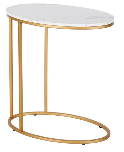 Hudson & Canal Enzo Side Table, 20" X 12" In Brass
