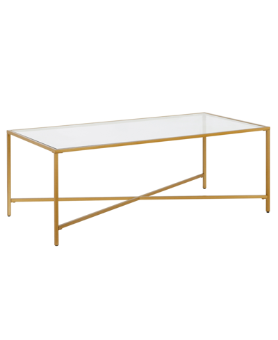 Hudson & Canal Henley Coffee Table, 48" X 24" In Brass