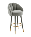 Tov Furniture Myla Swivel Counter Stool In Grey
