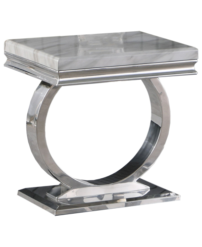 Best Master Furniture Lexington Square End Table In White