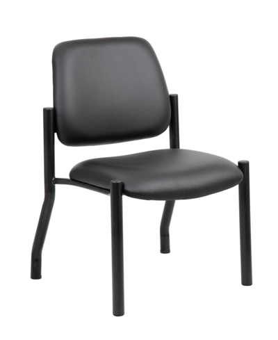 Boss Office Products Vinyl Guest Chair, 300 Lb Capacity In Black