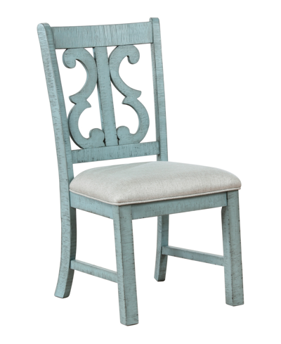 Furniture Of America Nitra Padded Dining Chair, Set Of 2 In Light Blue