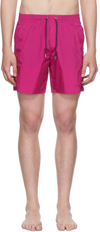 GIORGIO ARMANI PINK NYLON SWIM SHORTS