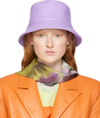 Stand Studio Vida Faux Leather Bucket Hat In 73200 Purple