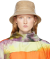Stand Studio Vida Faux Leather Luminous Bucket Hat In 10500 Sand