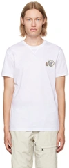 Moncler T-shirt With Double Logo Patches In 001 White