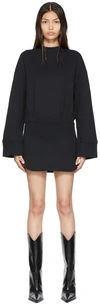 Attico Black Palmer Minidress In 100 Black