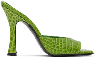Attico Green Anais Heeled Sandals In 040 Pistache