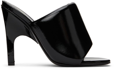 Attico Black Rem Heeled Sandals In 100 Black