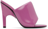 ATTICO PINK REM HEELED SANDALS