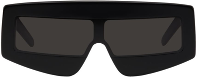 Rick Owens Phleg Rectangular Sunglasses In Black
