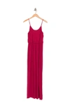 Lush Knit Maxi Dress In Perisan Red