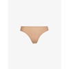 Skims Fits Everybody Mid-rise Stretch-jersey Briefs In Ochre