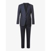 Tom Ford Shelton-fit Single-breasted Sharkskin Wool Suit In Black