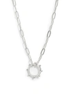 Anzie Dew Drop Marine Pendant Necklace In Silver