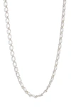 Anzie Rectangle Link Chain Necklace In Silver